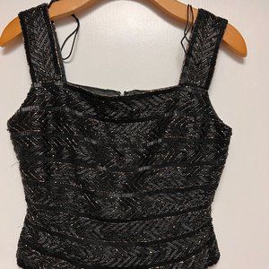 Vintage Carmen Marc Valvo Formal Full Beaded Sequin Top  Size (Women's) 6